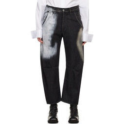 Black Gusseted Jeans 241731F069011