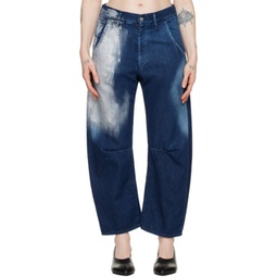 Indigo Gusseted Jeans 241731F069013
