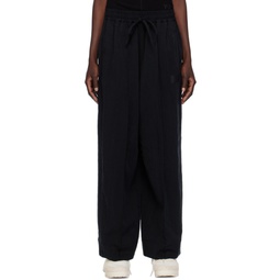 Black Pinched Seam Trousers 231138F087008