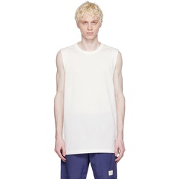 White Crewneck Tank Top 231138M214001