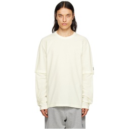 Off White Layered Long Sleeve T Shirt 231138M213027