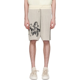 Off White Graphic Shorts 241138M193009