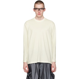 Off White Loose Long Sleeve T Shirt 241138M213046