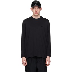 Black Loose Long Sleeve T Shirt 241138M213045