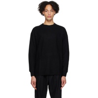 Black Embossed Sweater 222138M201000