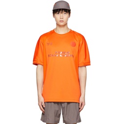 Orange Football T Shirt 222138M213016