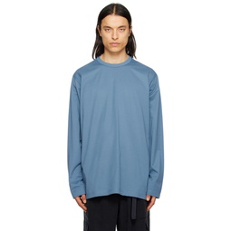 Blue Loose Long Sleeve T Shirt 231138M213006
