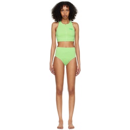 Green Nylon Bikini 221138F105000