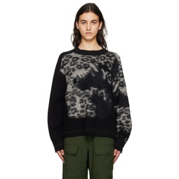 Black Leopard Sweater 222138F096006