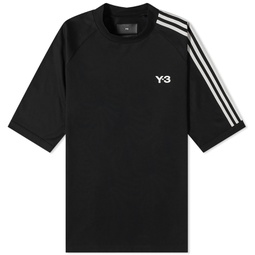 Y-3 3 Stripe T-Shirt Black & Off White