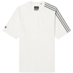 Y-3 3 Stripe Long sleeve T-shirt Off White