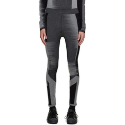Black & Gray Engineered Sweatpants 232138M190007