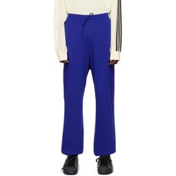 Blue Straight Trousers 231138M191003