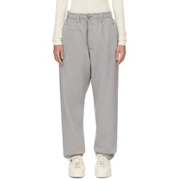 Gray Five-Pocket Sweatpants 241138F086003