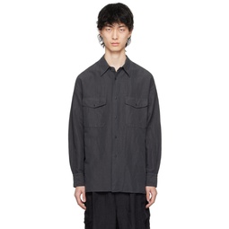 Gray Button Shirt 241204M192005