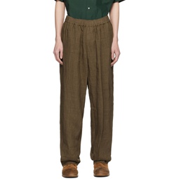 Brown Drawstring Trousers 241204M191007