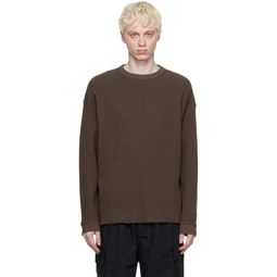 Brown Versatile Sweatshirt 232161M204015