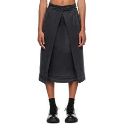 Black George Midi Skirt 241161F092000