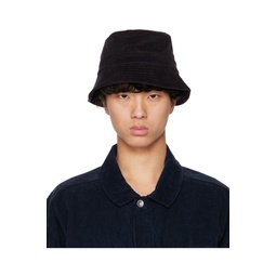 Black Cotton Bucket Hat 231161M140000