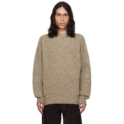 Beige Crewneck Sweater 232161M201000