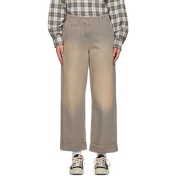 Brown Sailor Trousers 241161F087011