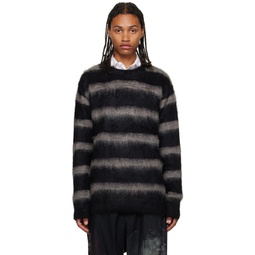 Black Striped Sweater 232573M201003