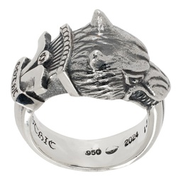 Silver Wolf Dagger Ring 241573M147002