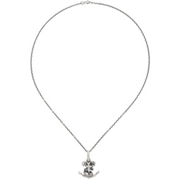 Silver Snake Anchor Necklace 231573M145003