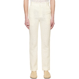 White Stripe Trousers 231665M191003