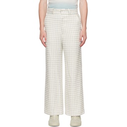 Gray Houndstooth Trousers 222665M191002