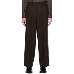 Brown Wide Trousers 232984M191004