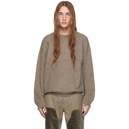 Brown Irregular Sweater 232984M201000