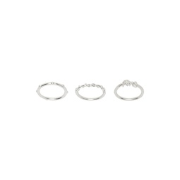 Silver Layered Ring Set 241984F024000