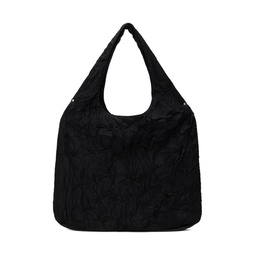 Black Cut Off Round Tote 241984M172000