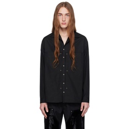 Black Hidden Panel Shirt 232984M192004