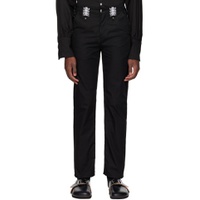 Black Spine Trousers 231408M191001
