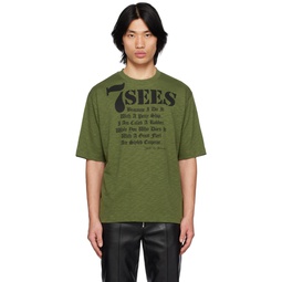 Green Printed T Shirt 231408M213000
