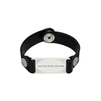 Black Festival Leather Bracelet 231408M142000