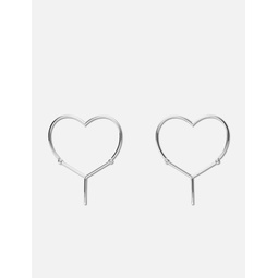 Mini Y Heart Earrings