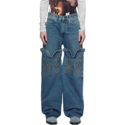 Blue Maxi Cowboy Jeans 232893M186021
