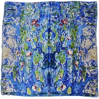 YSSP, 100 Silk Scarf Art Van Gogh and Claude Monets Paintings