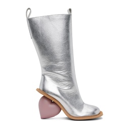 Silver Love Boots 241844M228000