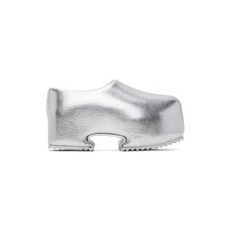 Silver Clog Slip On Loafers 241844F121006