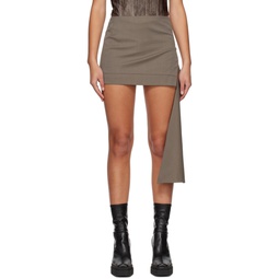 Gray Asymmetric Miniskirt 231899F090001
