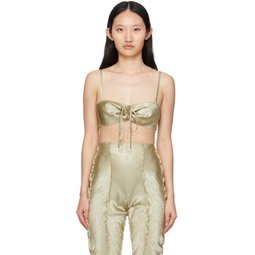 SSENSE Exclusive Green Curly Bra Camisole 221899F111007