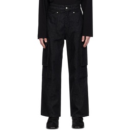 Black Cargo Pocket Jeans 232984M186001