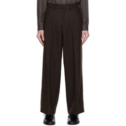 Brown Wide Trousers 232984M191004