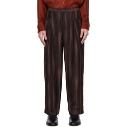 Brown Structured Trousers 232984M191009