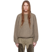 Brown Irregular Sweater 232984M201000