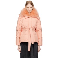 Pink Belted Down Jacket 232594F061020